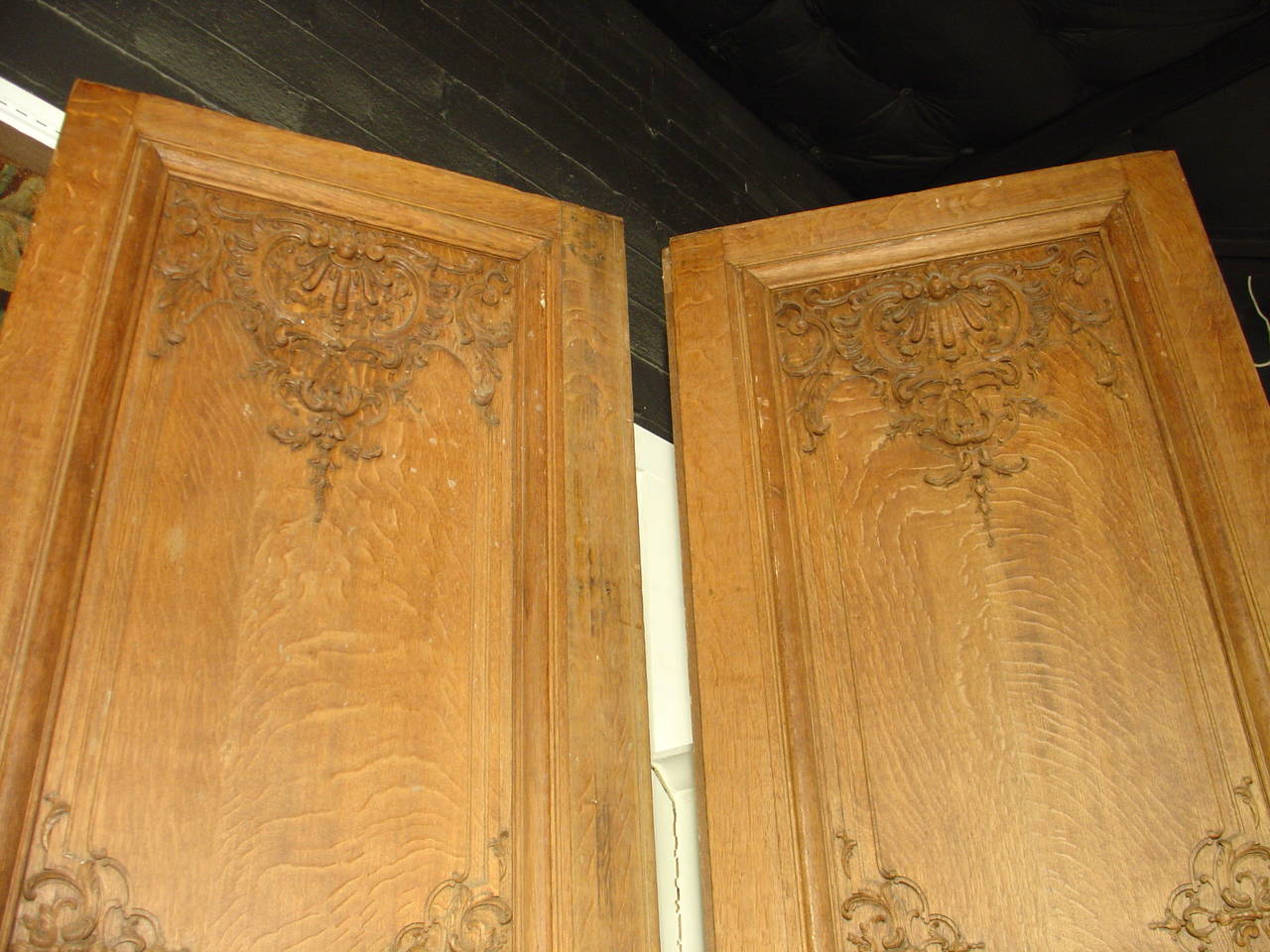 Oak Pair of Tall Regence Style French Doors from the Early 1800s