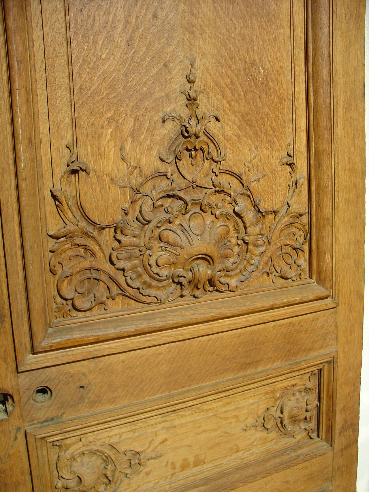 Carved Pair of Tall Regence Style French Doors from the Early 1800s