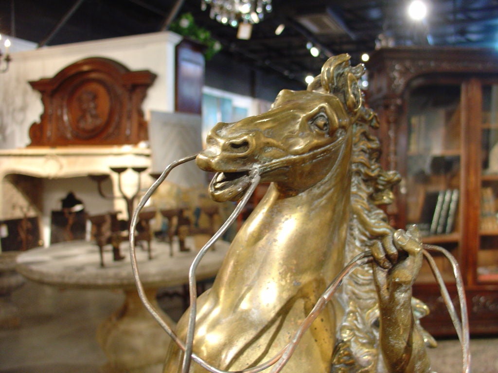 Pair of Antique French Bronze Statues-The Marly Horses 6