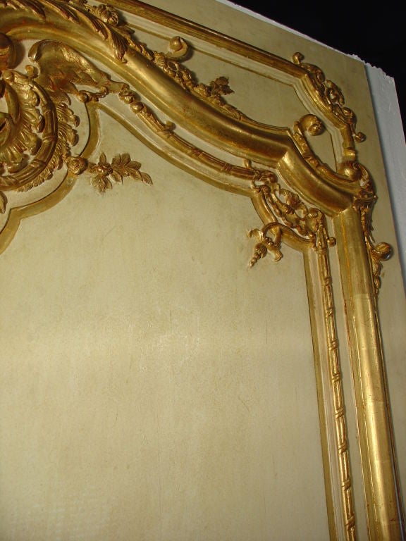 19th Century Antique Boiserie Panel with Water Gilding