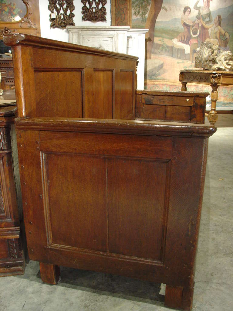 Antique Wooden Storage Bench from France In Fair Condition In Dallas, TX