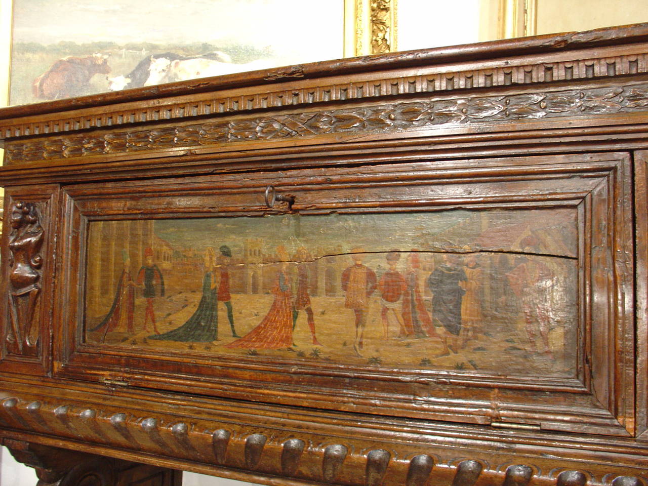 18th Century Italian Walnut Wood Cabinet 4
