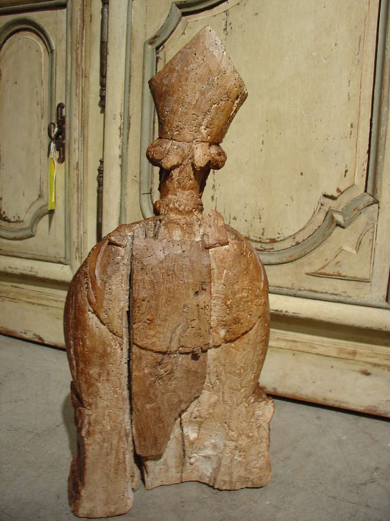 Rare 17th Century Walnut Wood Reliquary Bust 4