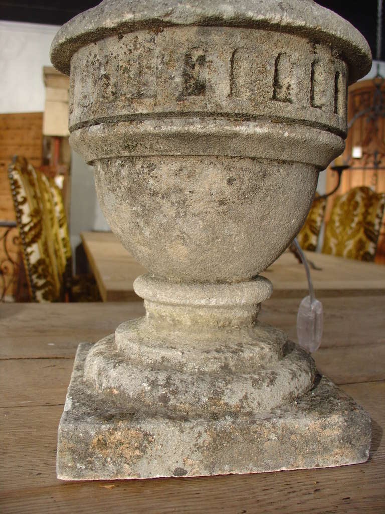 Pair Of Antique Stone Lamps From France 1