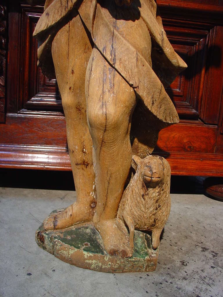 18th Century Carved Wooden Statue from France