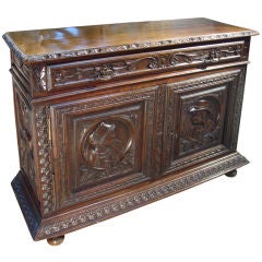 Antique French Renaissance Style Oak Buffet