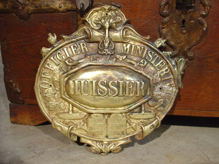 Rare Antique "Hussier" Plaque, Circa 1900