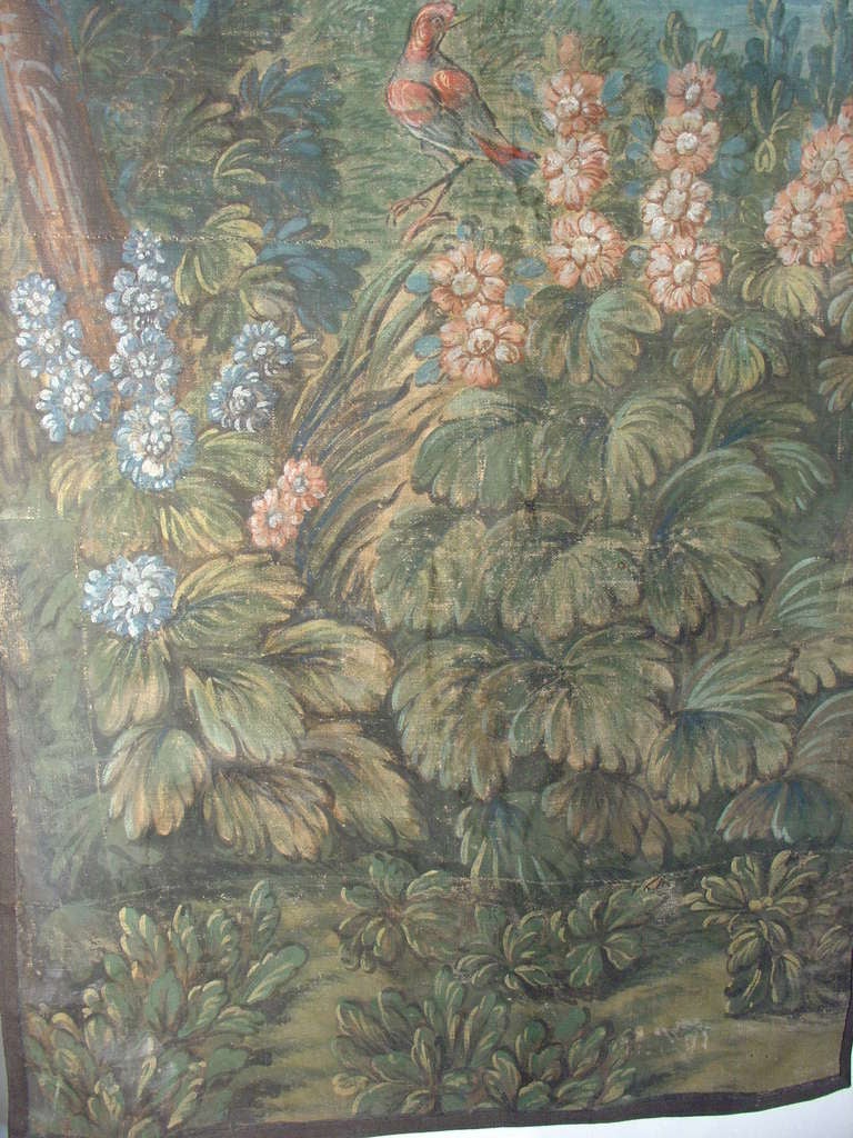 19th Century French Antique Painting on Canvas, Circa 1800