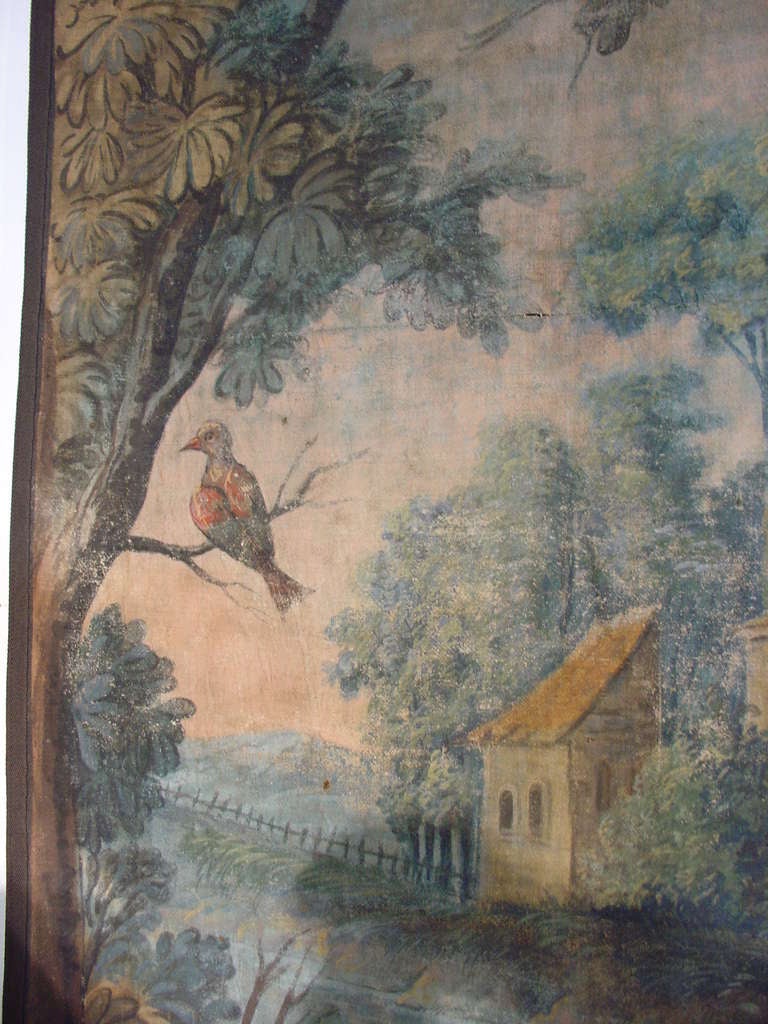 French Antique Painting on Canvas, Circa 1800 2