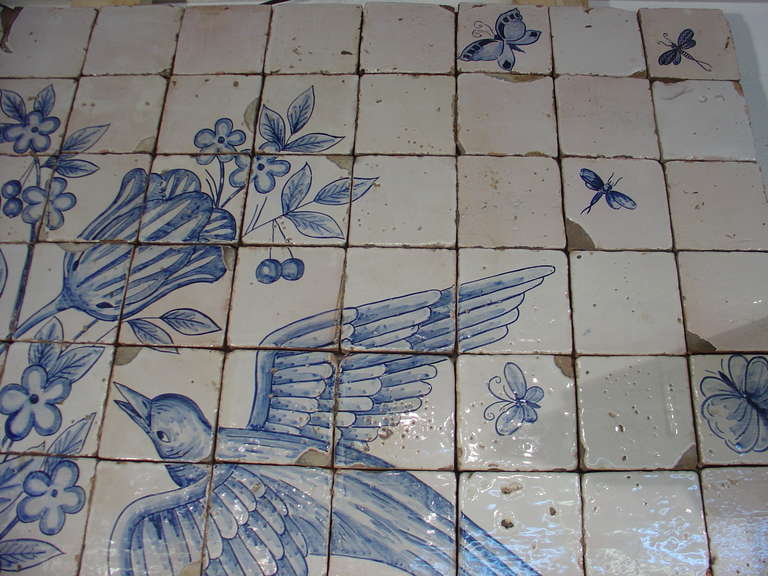 19th Century Massive 'Azulejo' Antique Tiled Plaque from Portugal (3 Sections)