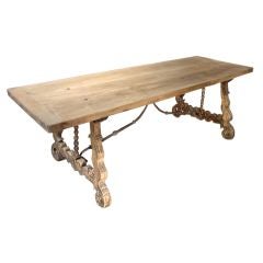 Antique Catalan Style Dining Table from France