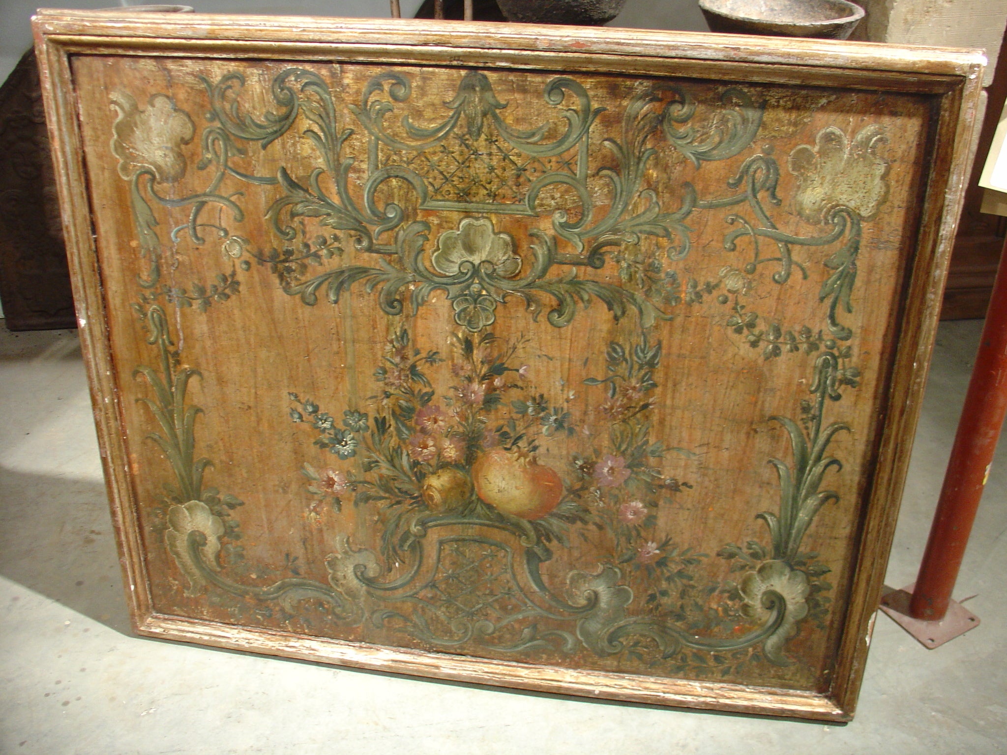 Painted Antique Italian Panel-18th Century