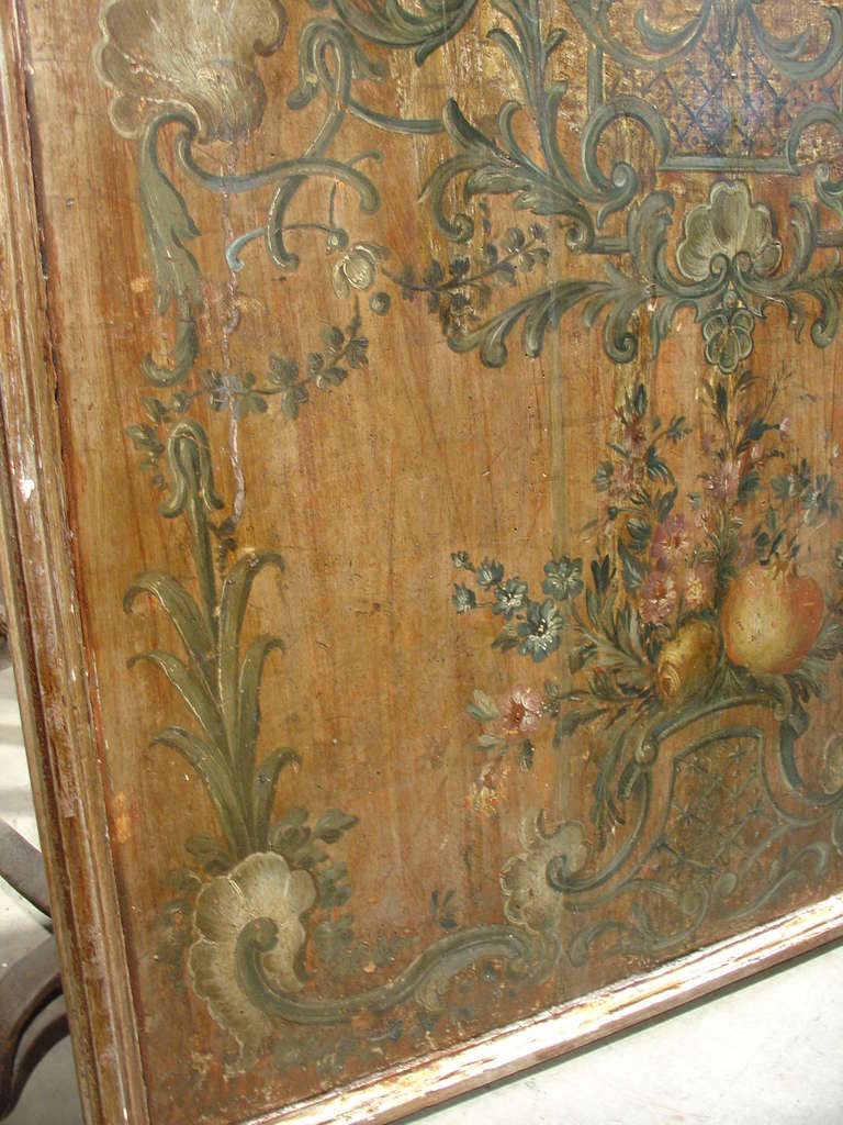 Painted Antique Italian Panel-18th Century 1