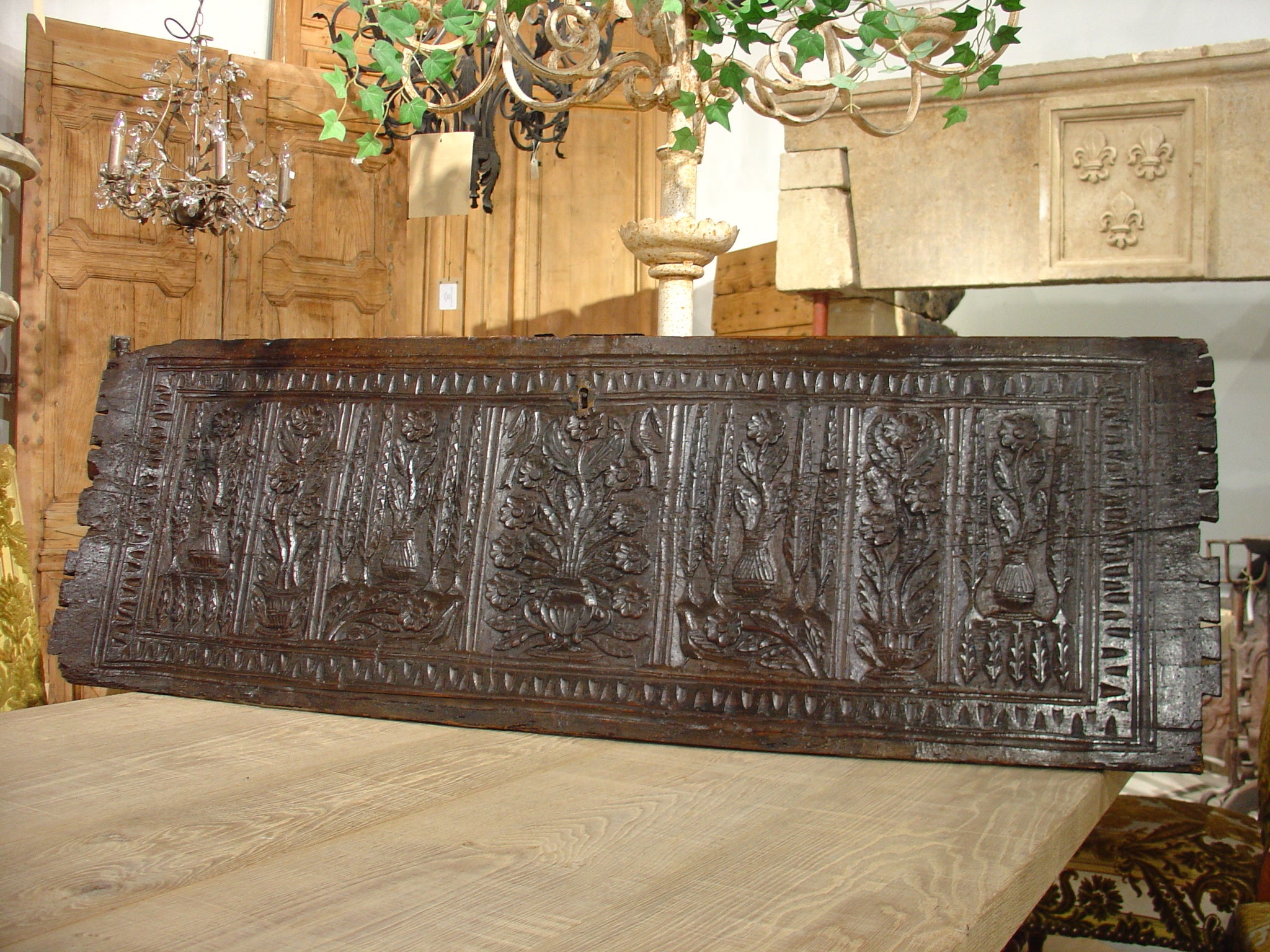 17th Century Walnut Wood Normandy Panel