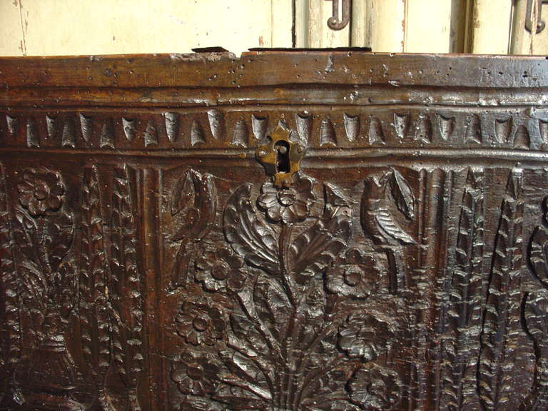17th Century Walnut Wood Normandy Panel 2