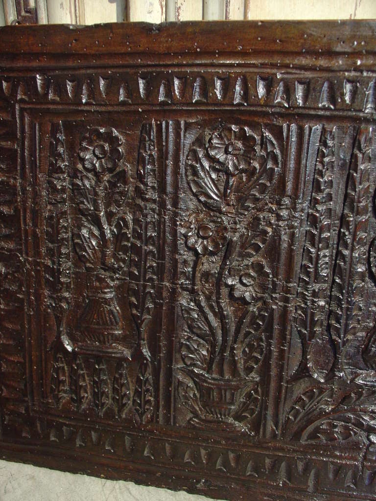 17th Century Walnut Wood Normandy Panel 4