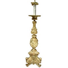 Tall 19th Century French Bronze Dore Lamp
