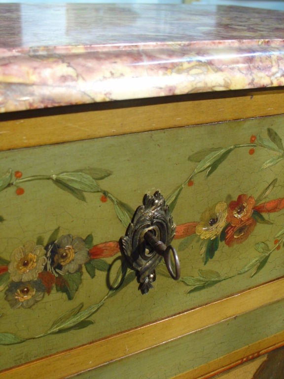 An Antique French Painted Semainier in the Louis XVI Style 2