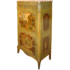 An Antique French Painted Semainier in the Louis XVI Style