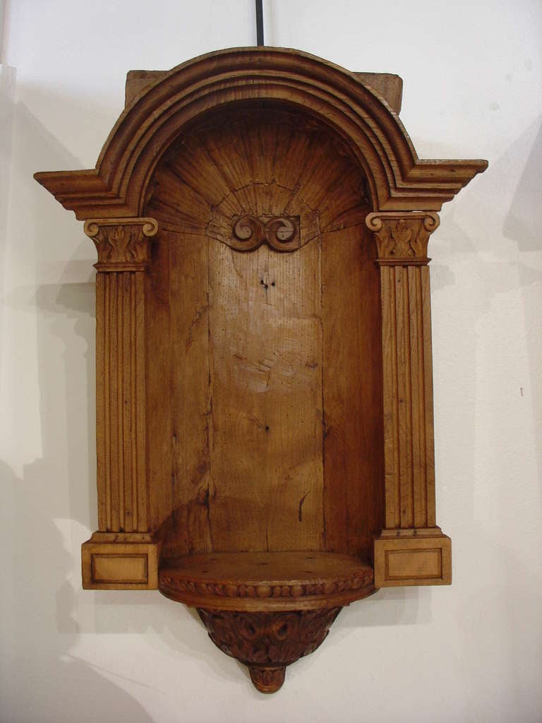 Antique Oak Niche From France-1800s