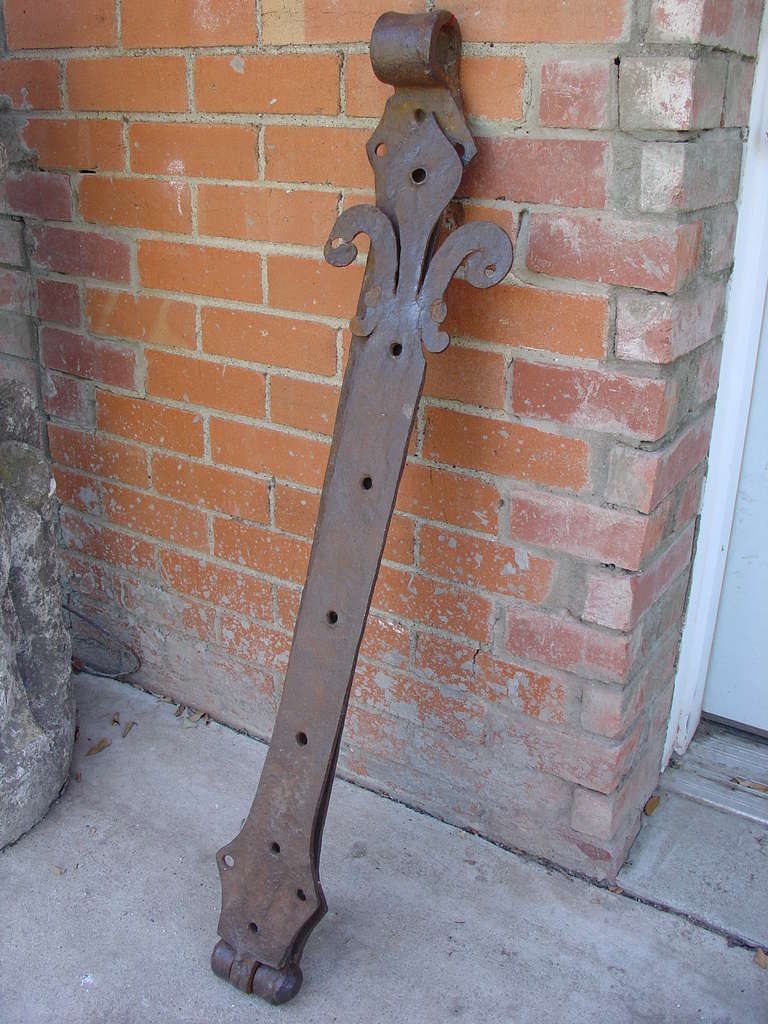 Lot of Rare 15th Century Iron Door Hinges from France For Sale