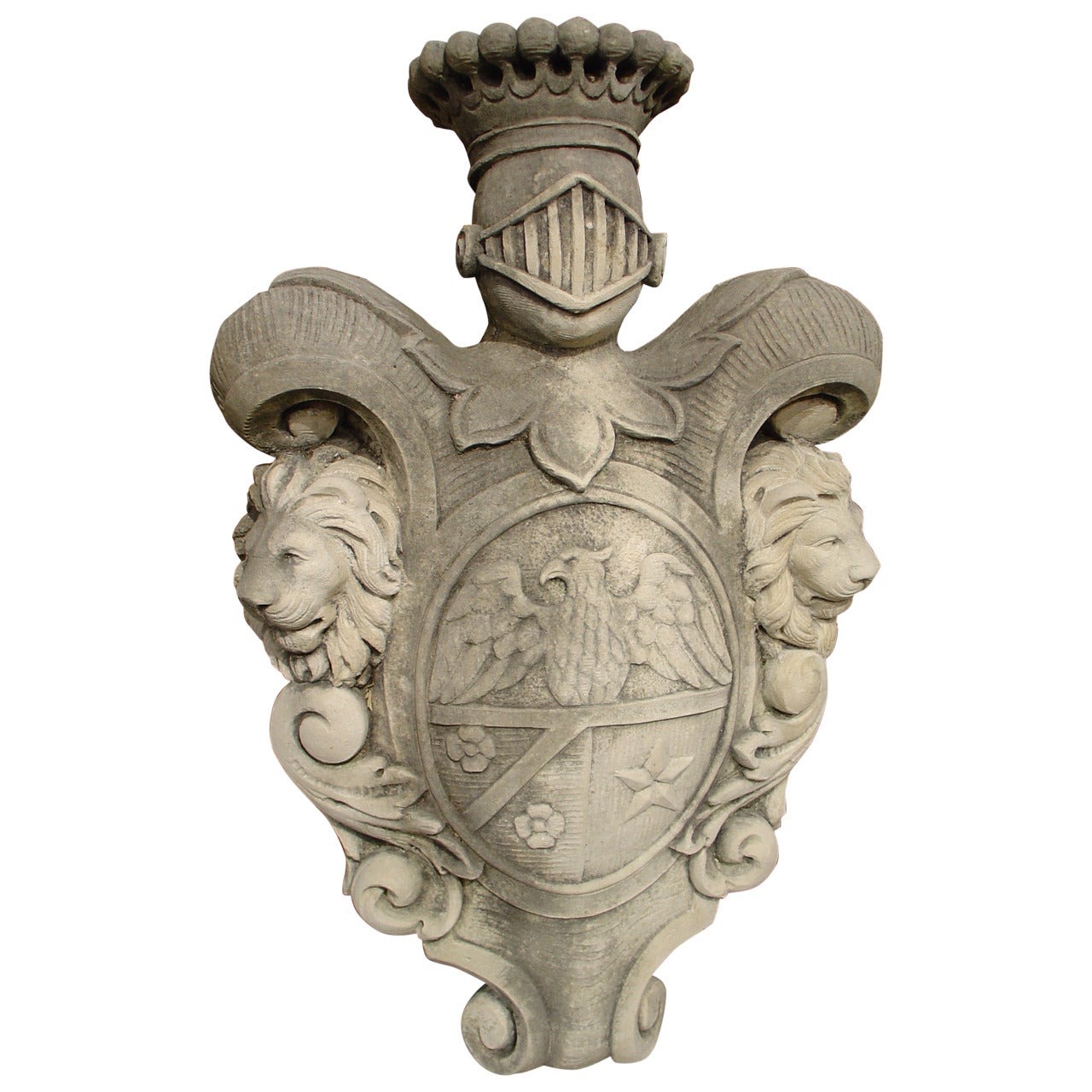 Carved Italian Limestone Coat of Arms