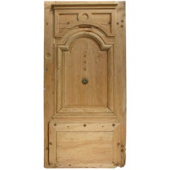 Antique Entry Door from France-Stripped Walnut Wood