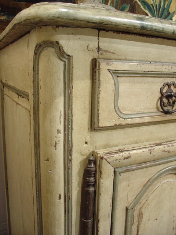 Louis XV Style Painted Enfilade with Faux Marble Top-Late 1800's 5