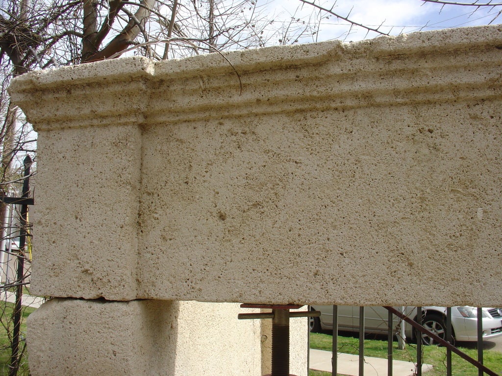 Large Antique Limestone Louis XIII Style Mantel 3