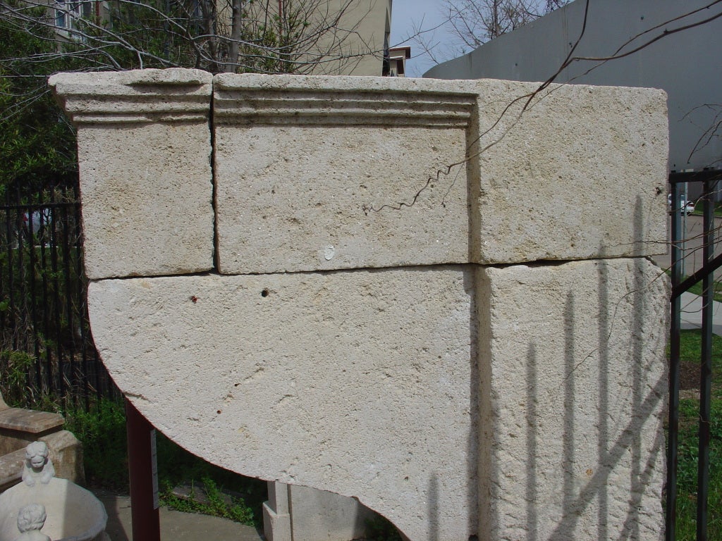 Large Antique Limestone Louis XIII Style Mantel 4