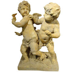 Re-Constituted Stone Cupids Statue from France 12