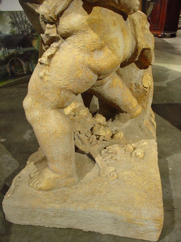 Re-Constituted Stone Cupids Statue from France 2