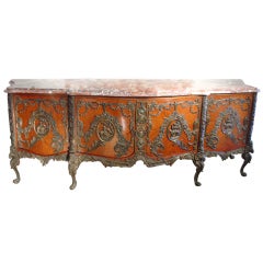Antique French Regence Buffet with Bronze Ornamentation