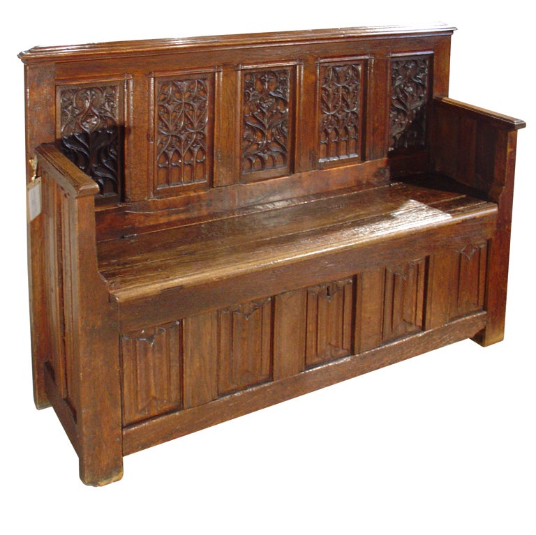 18th Century Gothic Style Bench/Trunk from Normandy