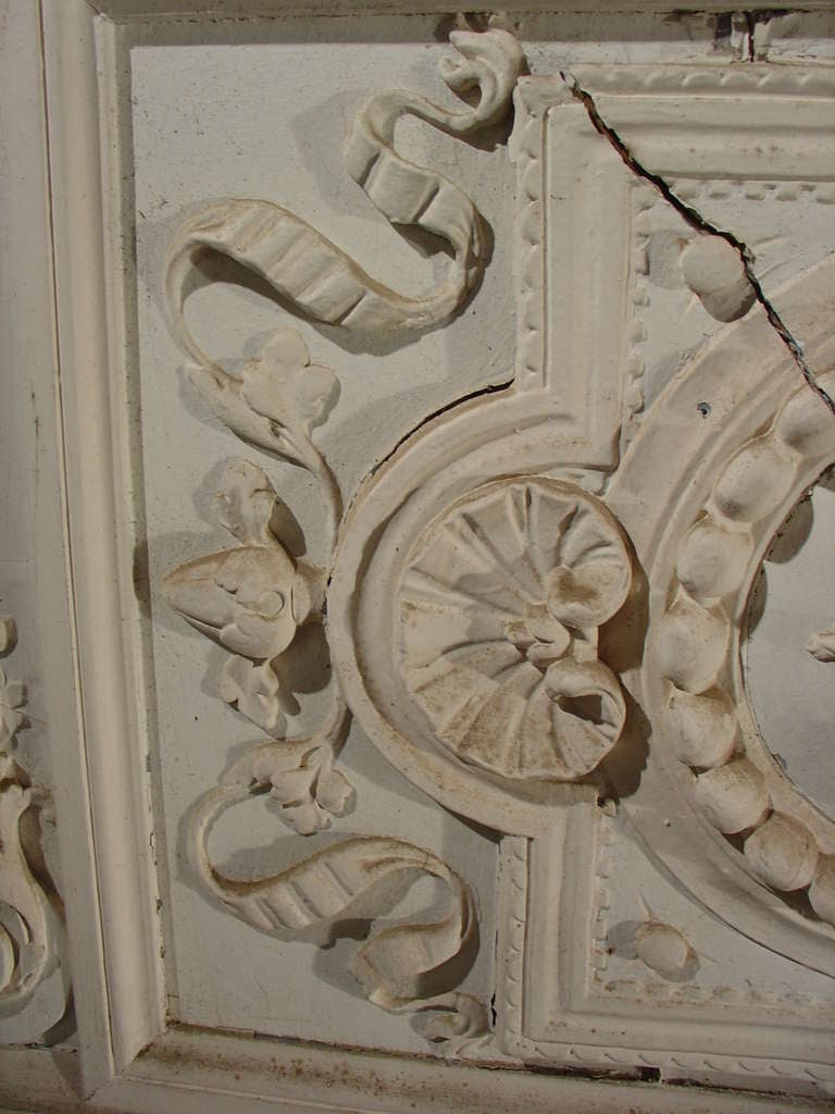 Pair of Painted Antique Boiserie Base Panels 
