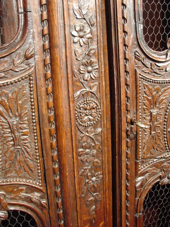 19th Century Antique Oak Armoire from Normandy