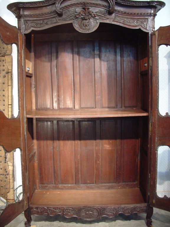 Antique Oak Armoire from Normandy 1