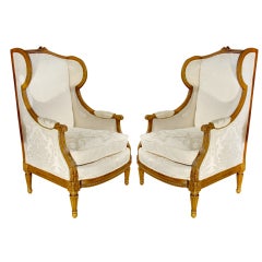 Antique Pair of French Bergere a Oreilles
