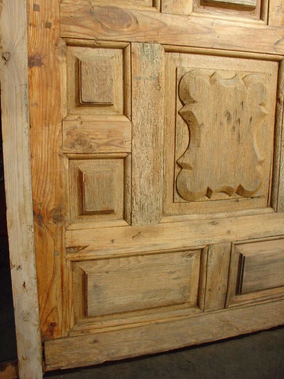 19th Century Antique Door from Northern Spain with Cast Iron Hardware
