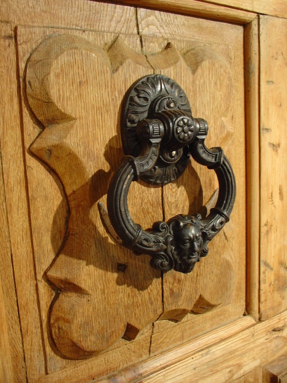 Antique Door from Northern Spain with Cast Iron Hardware 1