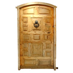 Antique Door from Northern Spain with Cast Iron Hardware