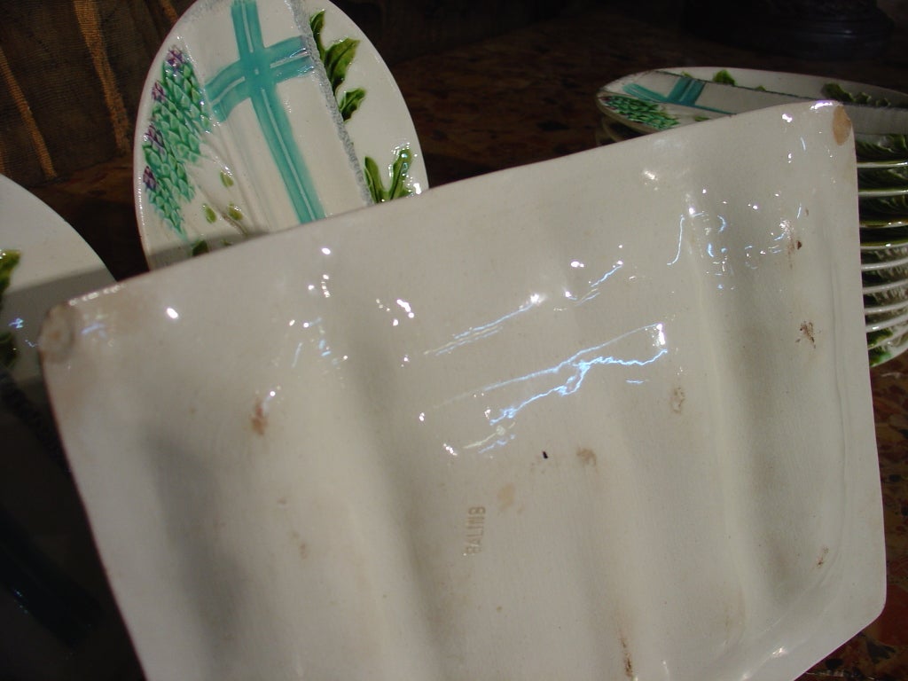 Antique Majolica Set-Salins Les Bains, France