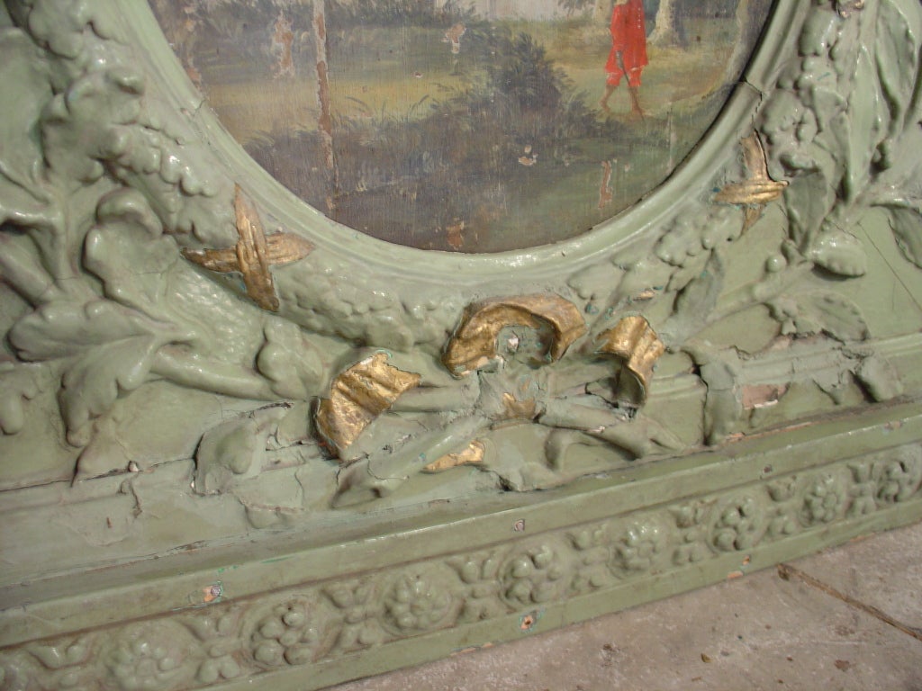 18th Century Boiserie Panel with Oil Painting 2