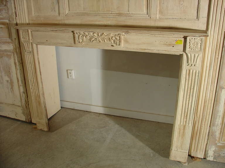 Painted Antique Boiserie with Fireplace from Provence, France 3