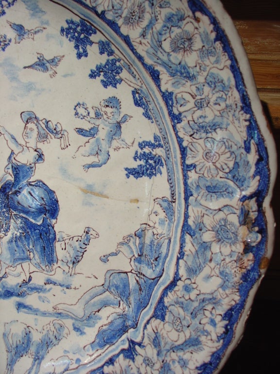 18th Century Faience Plate from Nevers, France 1