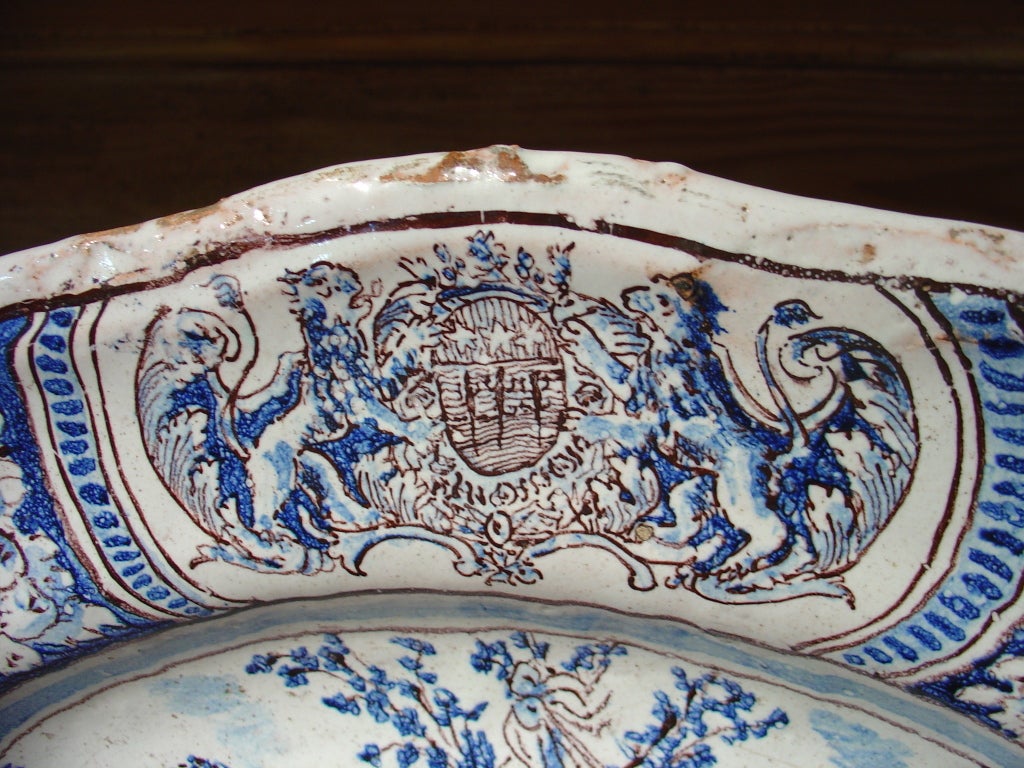 18th Century Faience Plate from Nevers, France 2