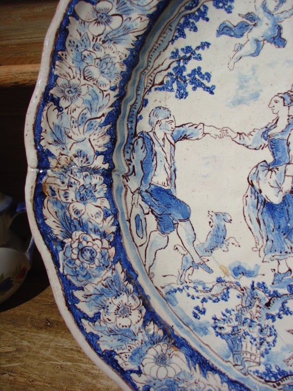 18th Century Faience Plate from Nevers, France 3