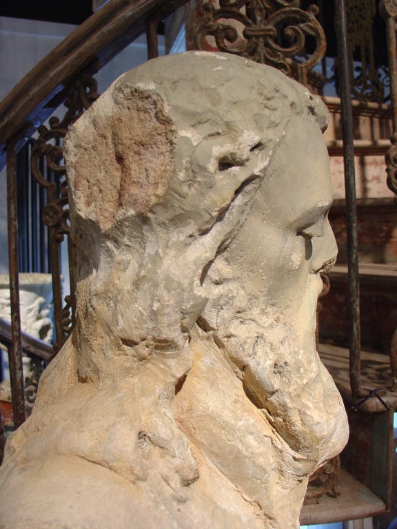 19th Century Antique Stone Statue of St. Joseph-Late 1800s