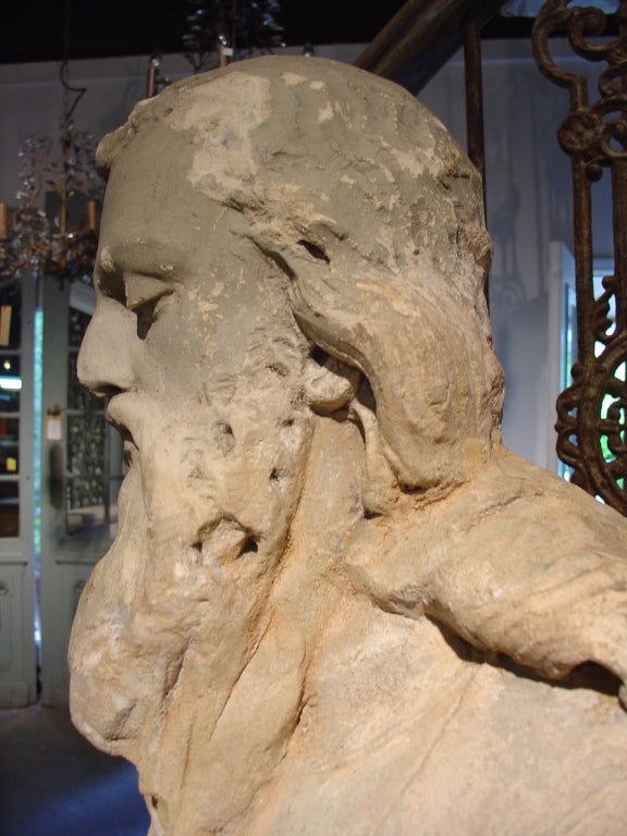 Antique Stone Statue of St. Joseph-Late 1800s 4