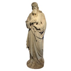 Antique Stone Statue of St. Joseph-Late 1800s